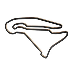 Magny Cours Racetrack - Wooden Wall Sculpture (45 cm)